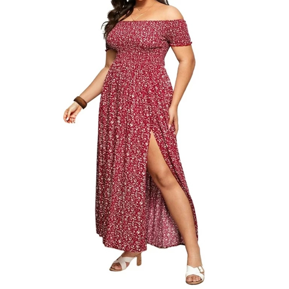 SHEIN| Floral Off The Shoulder Dress